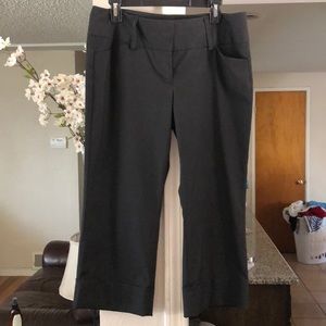 Pinstripe Capri cuffed pants